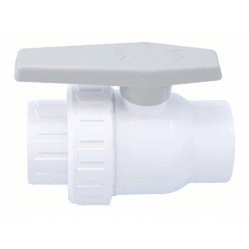 Ball Valve (2in S, W/ Union, No Nsf) White