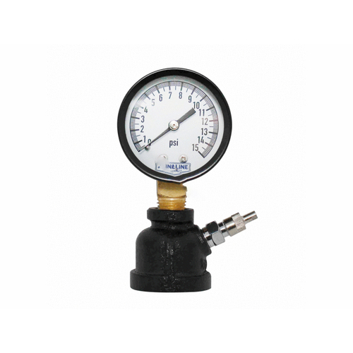 AQUALINE PG15GM 2" 0-15psi Gas Mount Pressure Gauge