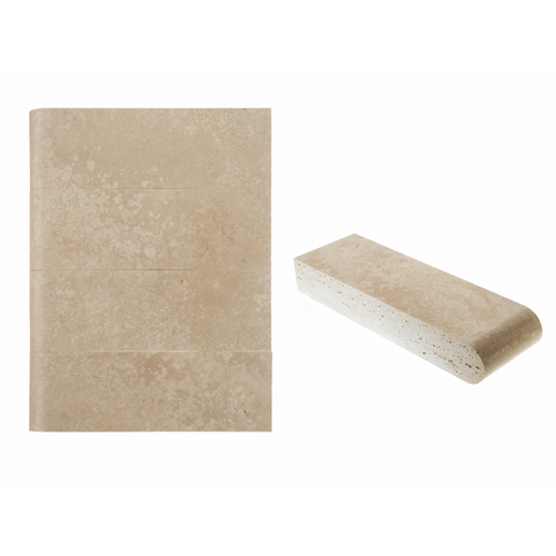 TRAVERTINOS LAGUNA S.A de C.V TRDGO4125HONFBLLCOP 4"x12" 5cm Durango Cream Bn Coping