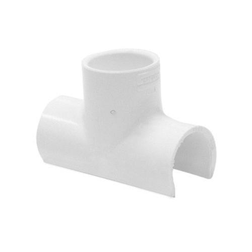 1.5" Sch40 Pvc Snap-on Saddle Tee Ips O.d X Socket White