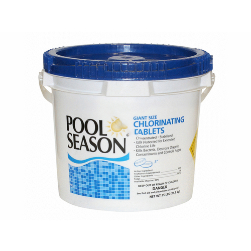 Pool Season 12000187 25 Lb 3" Giant Size Unwrapped Chlorinating Tabs