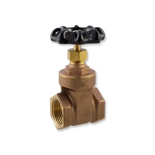 1.5" Brass Gate Valve Threaded Lead Free