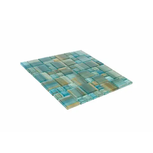 Surfaces Southeast CHIGLADS1212GR 12" X 12" Brushed Tile Aquamarine Brush