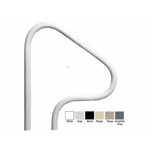 26" X 30" Gray 3-bend Return-to-deck Bend Above Water Handrail