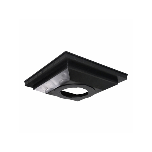 18" Black Square Low-profile Adapter Drain