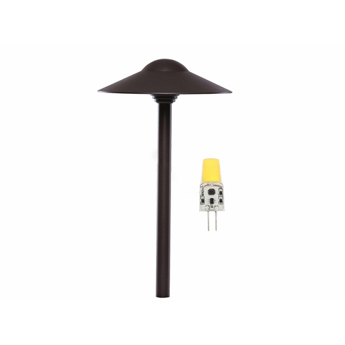 Halco 915037S Pdo083-tz-18-led Path Dome Hat Textured Bronze 18" Stem W/led Brown