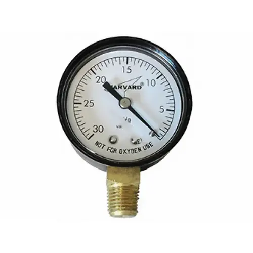 American Granby Co IPVG3045-4L 4.5" Steel Vacuum Gauge With .25" Bottom Mount Mip Connection 0-30 Psi