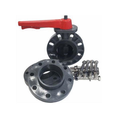 4" 411 Series Butterfly Valve & Flange Kit With Stainless Steel Bolts