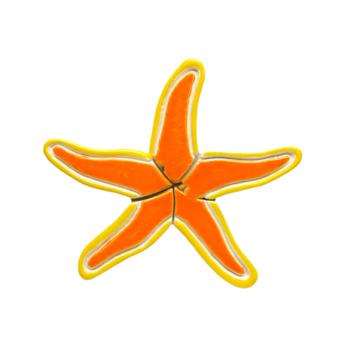 Orange Starfish 13"x13"