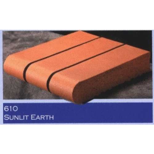 3 5/8" X 12 1/2" X 1 1/4" Sunlit Earth Safety Grip Brick Coping