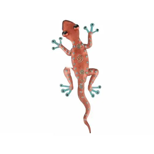 11" Copper Gecko Decor