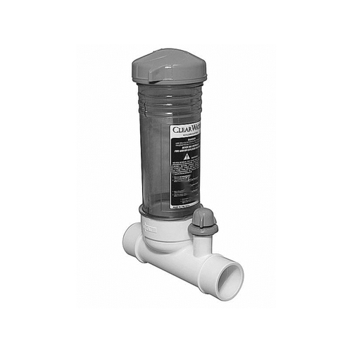 Waterway Plastics CLC012-W White In-line Automatic 12 Tab Chlorinator Feeder