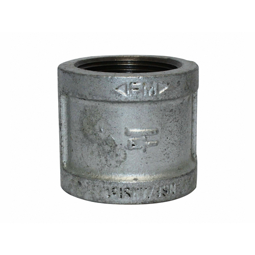 Coupling Galvanized 1.25" Silver