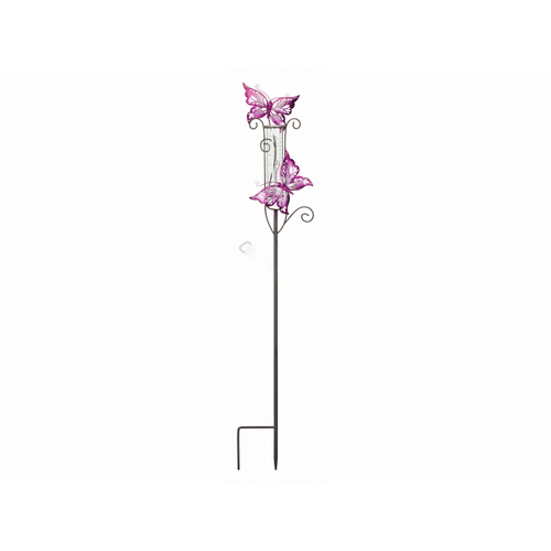 REGAL ARTS & GIFTS 12089 Butterfly Capri Rain Gauge Garden Stake