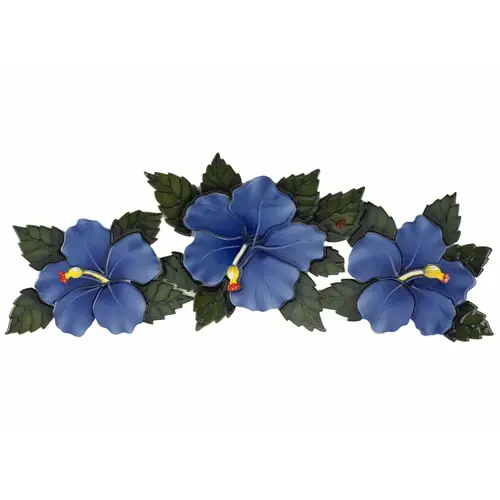 Blue Hibiscus Flowers 27"x10"