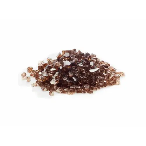 EXOTIC PEBBLES & AGGREGATES EG25-R01MP 25# .5" Copper Reflective Fire Glass