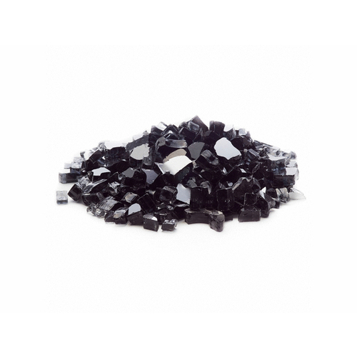 EXOTIC PEBBLES & AGGREGATES EFG-R03M 12# .5" Black Reflective Fire Glass