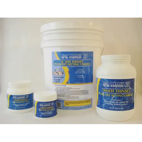 E-Z Products EZP-131 1# Wht E-z Patch #3 Thinset Tile Setting Cement