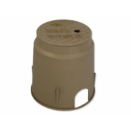 Carson 6" Round Valve Box W Lid Tan