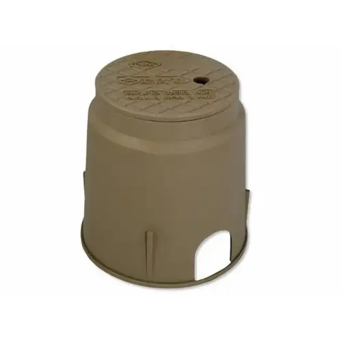 Carson 6" Round Valve Box W Lid Tan