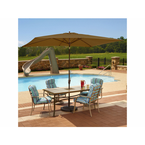 BLUE WAVE PRODUCTS NU5433TC 6.5'x10' Adriatic Umbrella W/ Terracotta Canopy