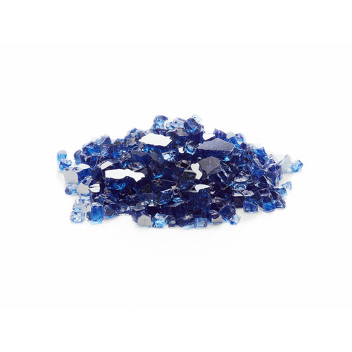 EXOTIC PEBBLES & AGGREGATES EG25-R01MP 25# .5" Cobalt Blue Reflective Fire Glass