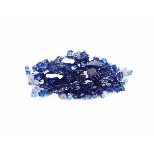 EXOTIC PEBBLES & AGGREGATES EG25-R02MP 25# .5" Cobalt Blue Reflective Fire Glass