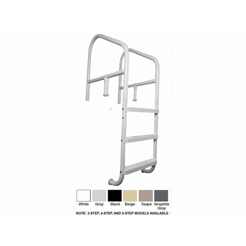 SAFTRON MANUFACTURING LLC CBL-324-4S-GG 24" X 79" Graphite 4-step Cross-braced Pool Ladder Gray