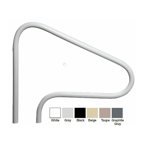 SAFTRON MANUFACTURING LLC RTD-348-G 48" X 32" Gray 3-bend Return-to-deck Bend Above Water Handrail