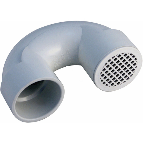 2" Sweep Vent Grate Assembly, Color: White, Size: 2"