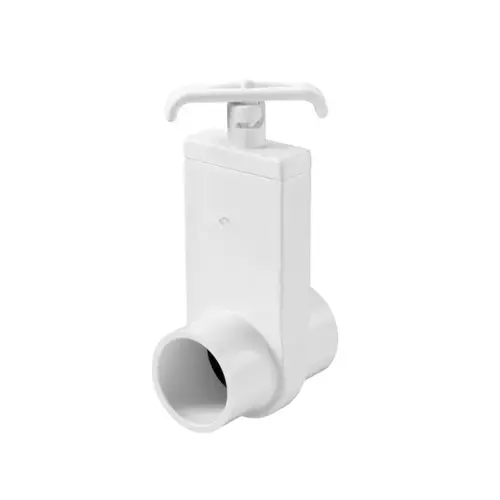 2 1/2" Uni-body Slide Valve Spigot X Spigot White