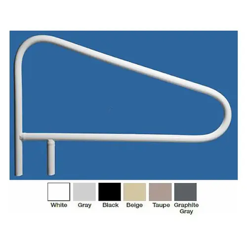 SAFTRON MANUFACTURING LLC CBRTD-352-GG 52" X 32" Graphite 3-bend Cross-braced Return-to-deck Bend Above Water Handrail Gray