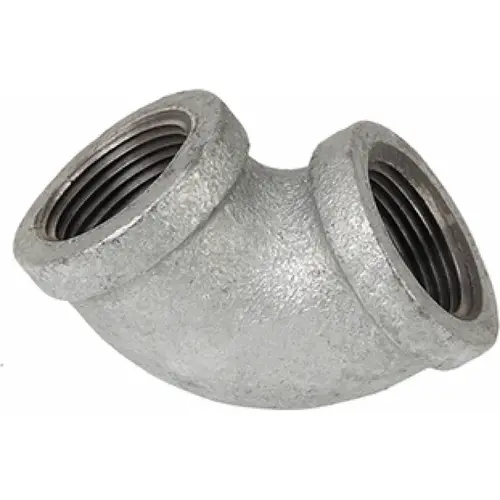 1/2" 90 degree Lead Free Galvanized Elbow Silver