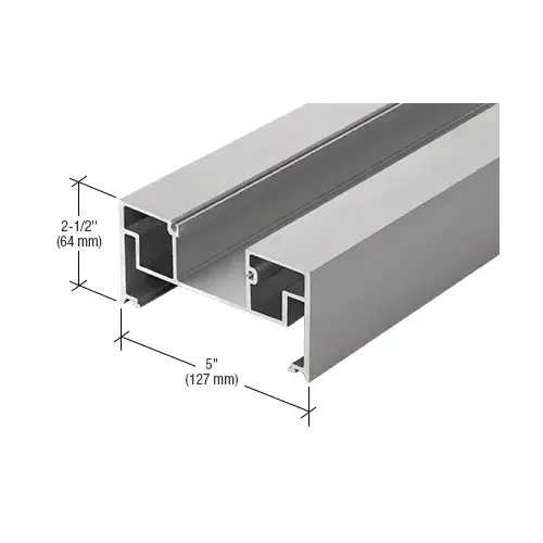 Deep Pocket Door Jamb for 1-5/16" Glass, Clear Anodized Class 1 - 24'-2"