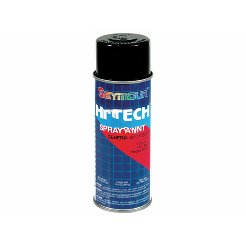 Enamel Spray Paint, 16 fl-oz Aerosol Can, Black, 15 sq-ft Coverage