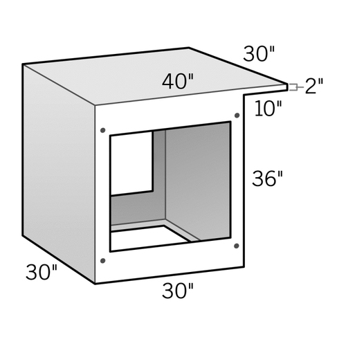 ELDORADO STONE LLC OLPLSCHBS 10" Canteliver Back Cabinet