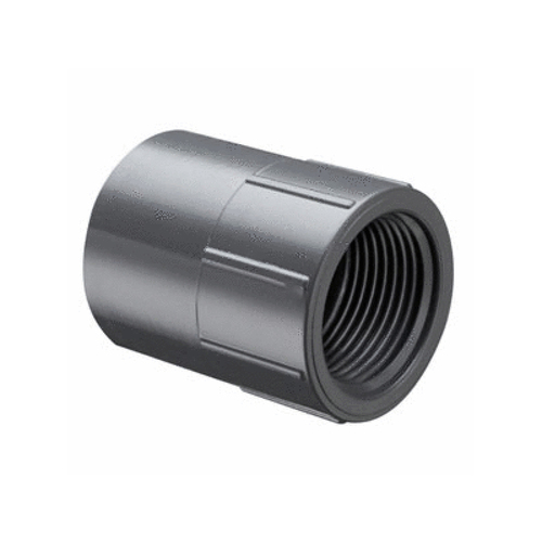 1.5" Sch80 Pvc Female Adapter Socket X Fipt Gray