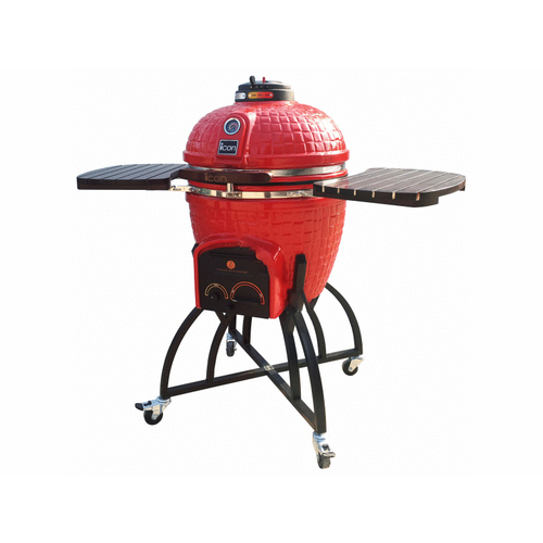 PHASE 2 LLC CG-401CACCPB2-A Icon Red Lg Ceramic Grill W/ 22" Cart