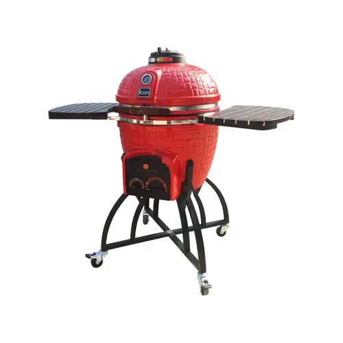 PHASE 2 LLC CG-401CACCPB2-A Icon Red Lg Ceramic Grill W/ 22" Cart