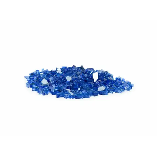 BONFIRE GLASS USA BF-R1411 10# 0.25" Sapphire Blue Reflective Fire Glass