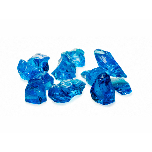 10# 0.50"-1" Crystal Turquoise Fire Glass