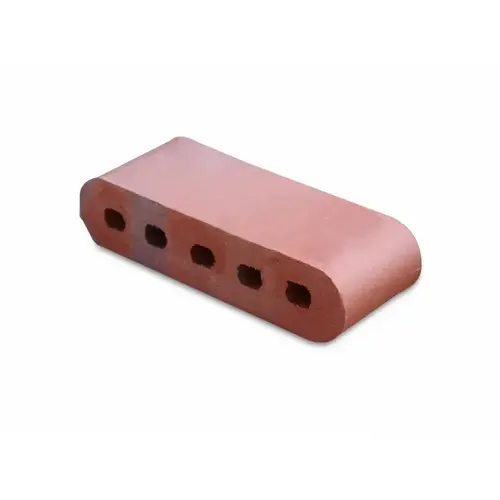 Pacific Clay Brick Products 074552000 9" Red Flashed Cored Double Bullnose Coping