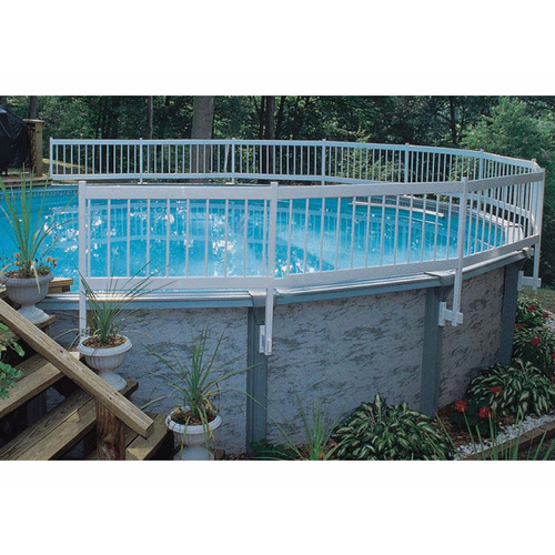 White Protect-a-pool Above Ground Pools Fence Add-on Kit "b"