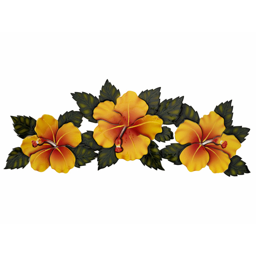 Yellow Hibiscus Flowers 27"x10"