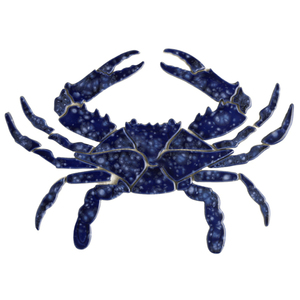 Custom Mosaics BC34-12 Blue Crab 12"x8"