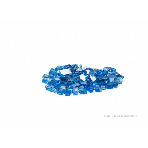 10# 0.50" Pacific Blue Reflective Fire Glass