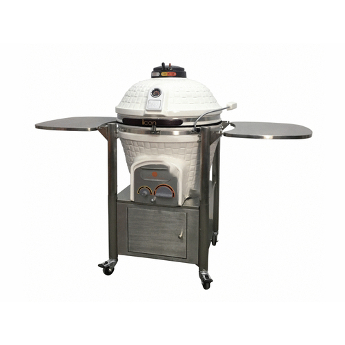 PHASE 2 LLC CG-801WCCCPB1-B Icon White Ceramic Grill W/ Cabinet Cart