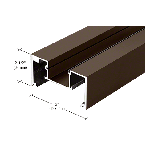 CRL-U.S. Aluminum BR31522 Vertical Mullion for Series BR606, 24'-2", Dark Bronze/Black Anodized Class 1