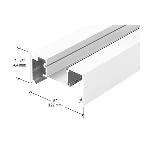 CRL-U.S. Aluminum BR31552 White KYNAR Paint Vertical Mullion for Series BR606, 24'-2"