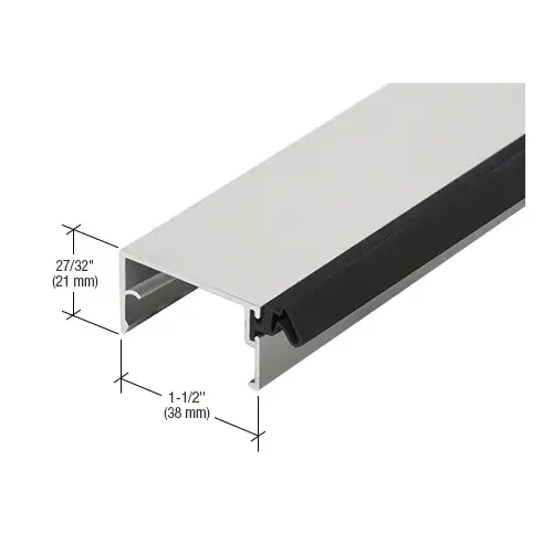 CRL-U.S. Aluminum BR34611 Door Stop, Clear Anodized Class 1, 21'-2"